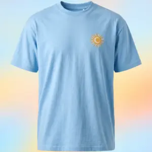 Freshirt Back Print Summer Tee sky-blue — front