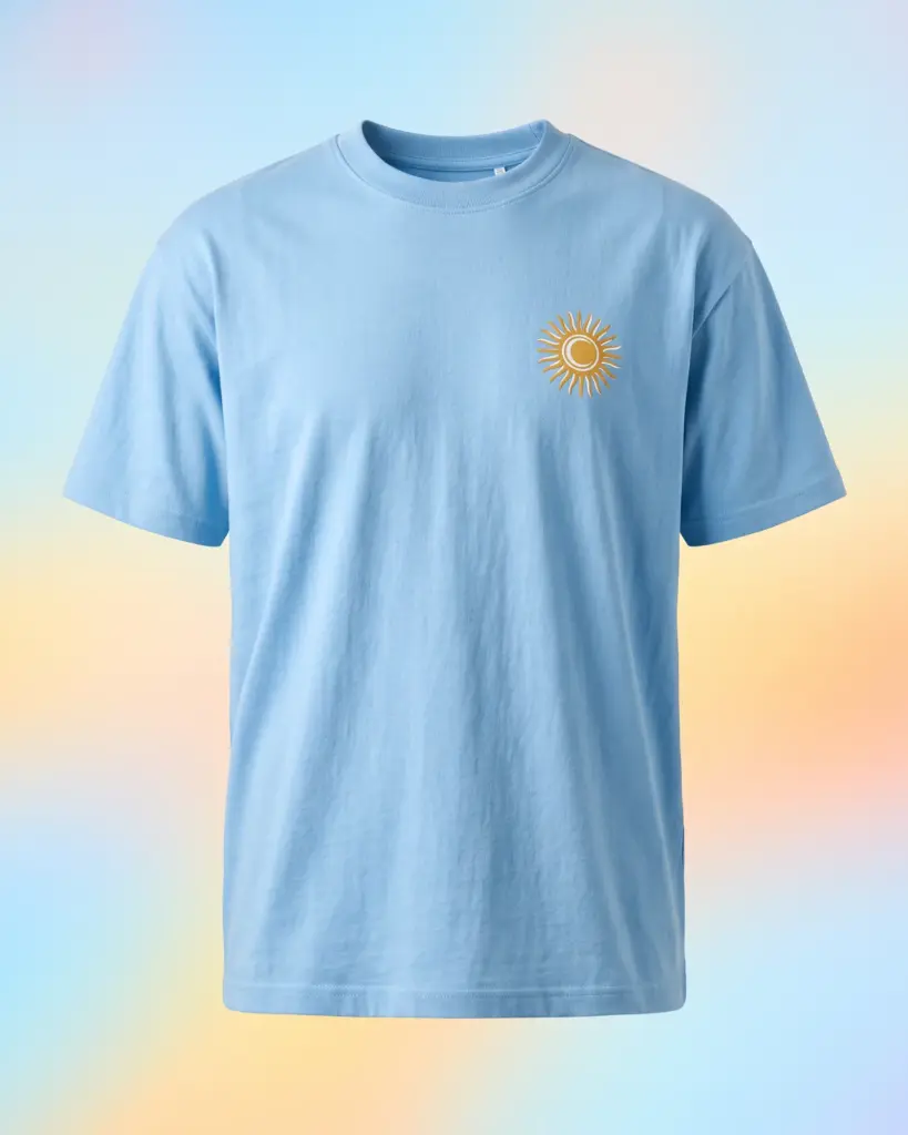 Freshirt Back Print Summer Tee sky-blue — front