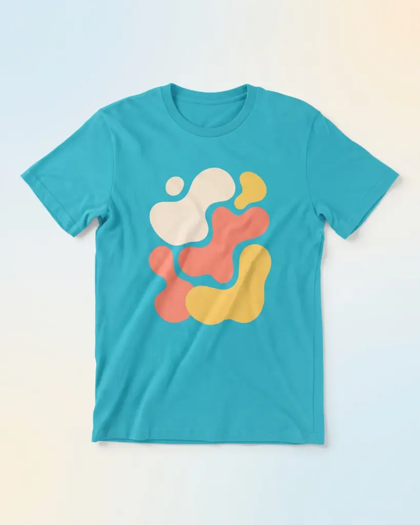 Freshirt Blob Tee turquoise — front
