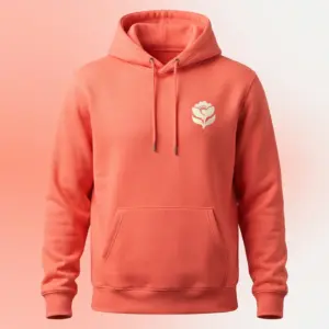 Freshirt Bloom Hood coral — front