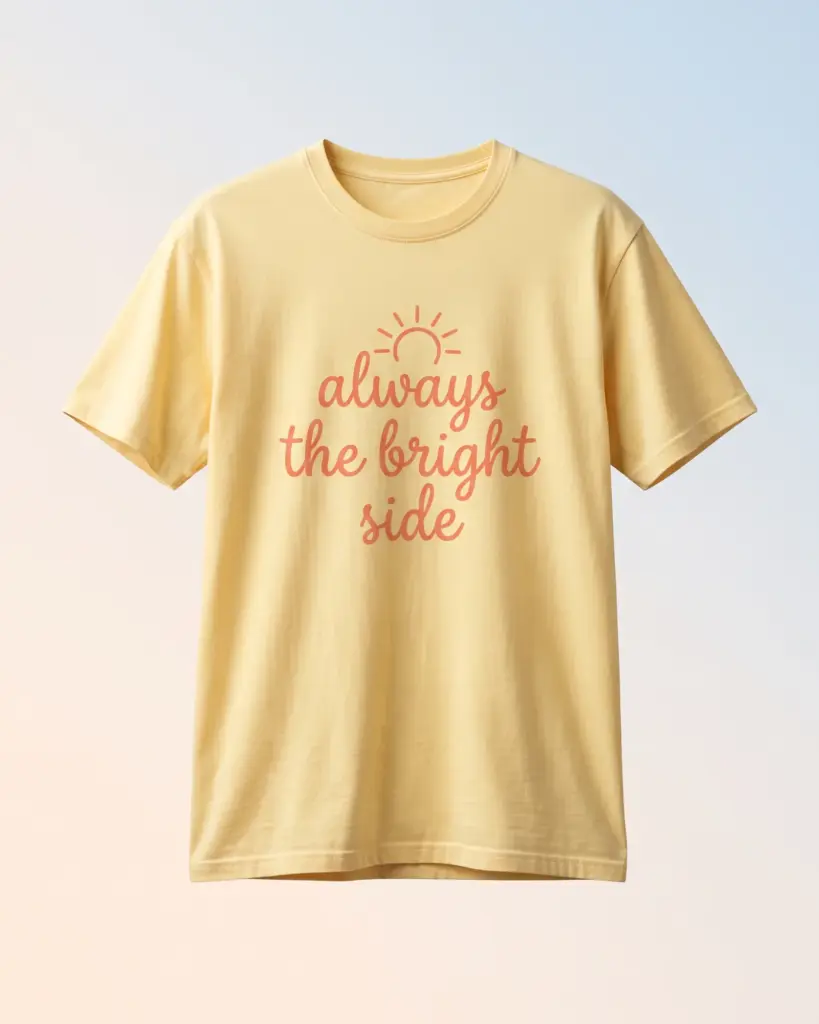 Freshirt Bright Side Tee butter-yellow — front