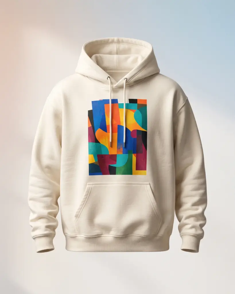 Freshirt Colour Field Hood cream — front