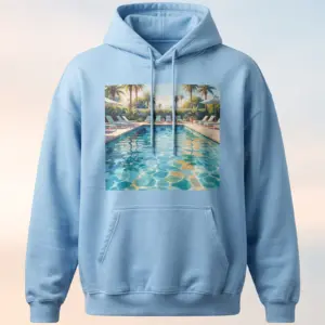 Freshirt Dream Pool Hood sky-blue — front