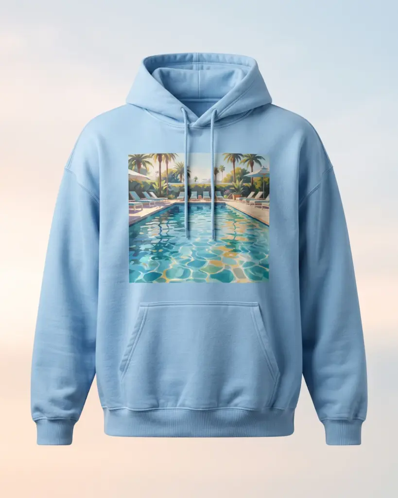 Freshirt Dream Pool Hood sky-blue — front