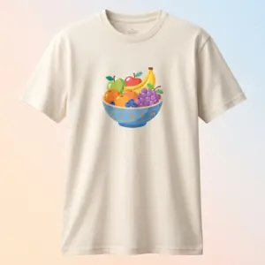 Freshirt Fruit Bowl Tee cream — front