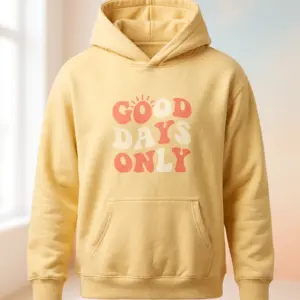 Freshirt Good Days Hood butter-yellow — front