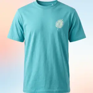 Freshirt Palm Dot Tee turquoise — front