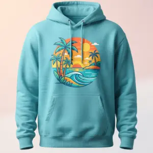 Freshirt Paradise Hood turquoise — front