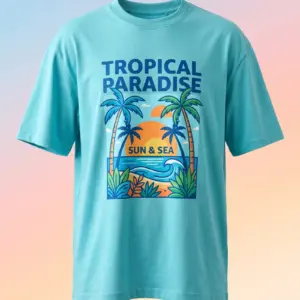Freshirt Paradise Tee turquoise — front