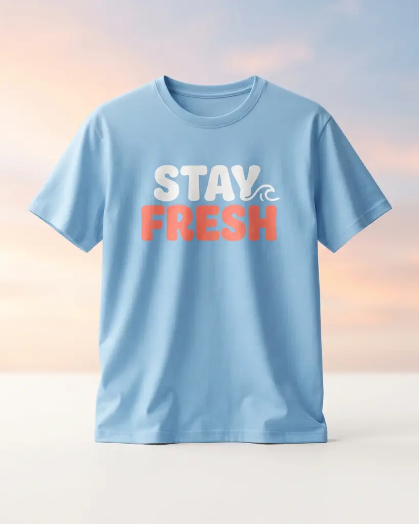 Freshirt Stay Fresh Tee sky-blue — front