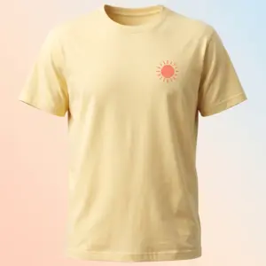 Freshirt Sun Dot Tee butter-yellow — front