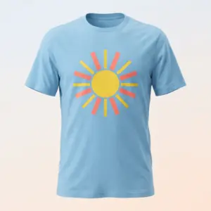 Freshirt Sun Graphic Tee sky-blue — front