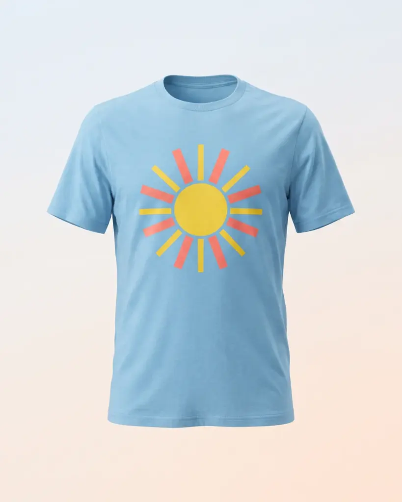 Freshirt Sun Graphic Tee sky-blue — front