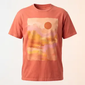 Freshirt Sunset Grand Tee coral — front