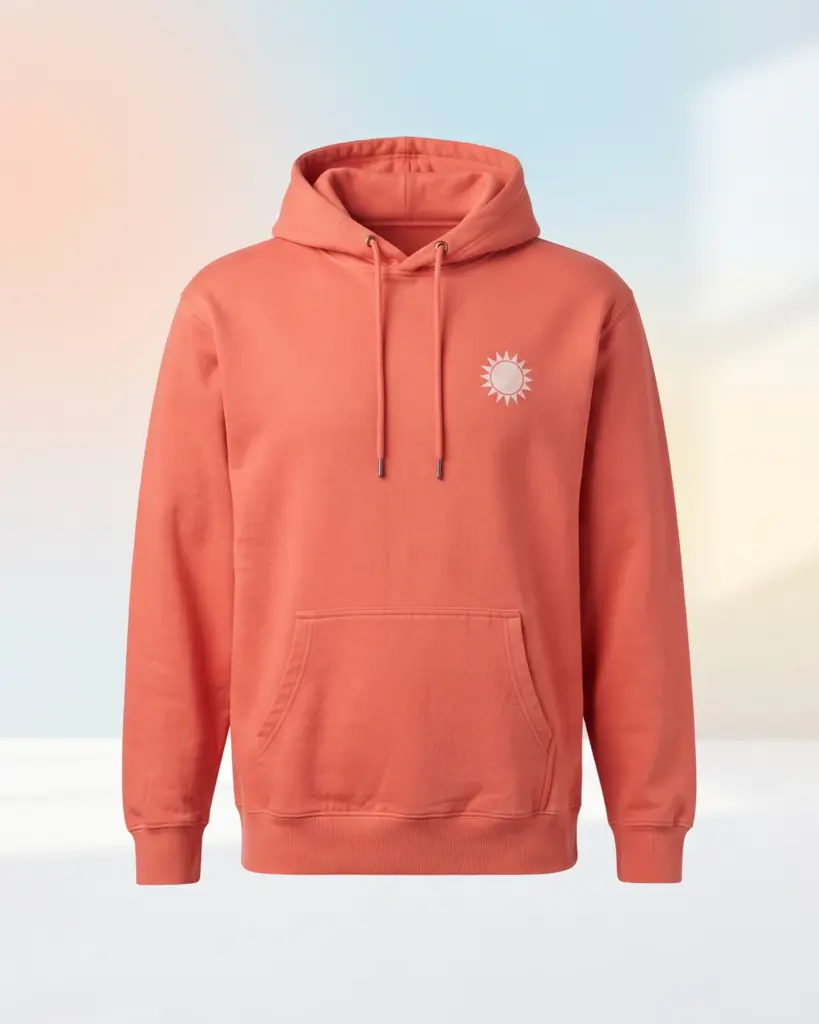 Freshirt Sunset Hood coral — front
