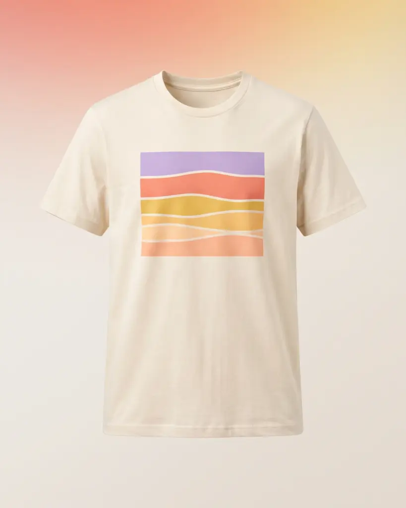 Freshirt Sunset Tee cream — front