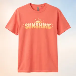 Freshirt Sunshine Tee coral — front