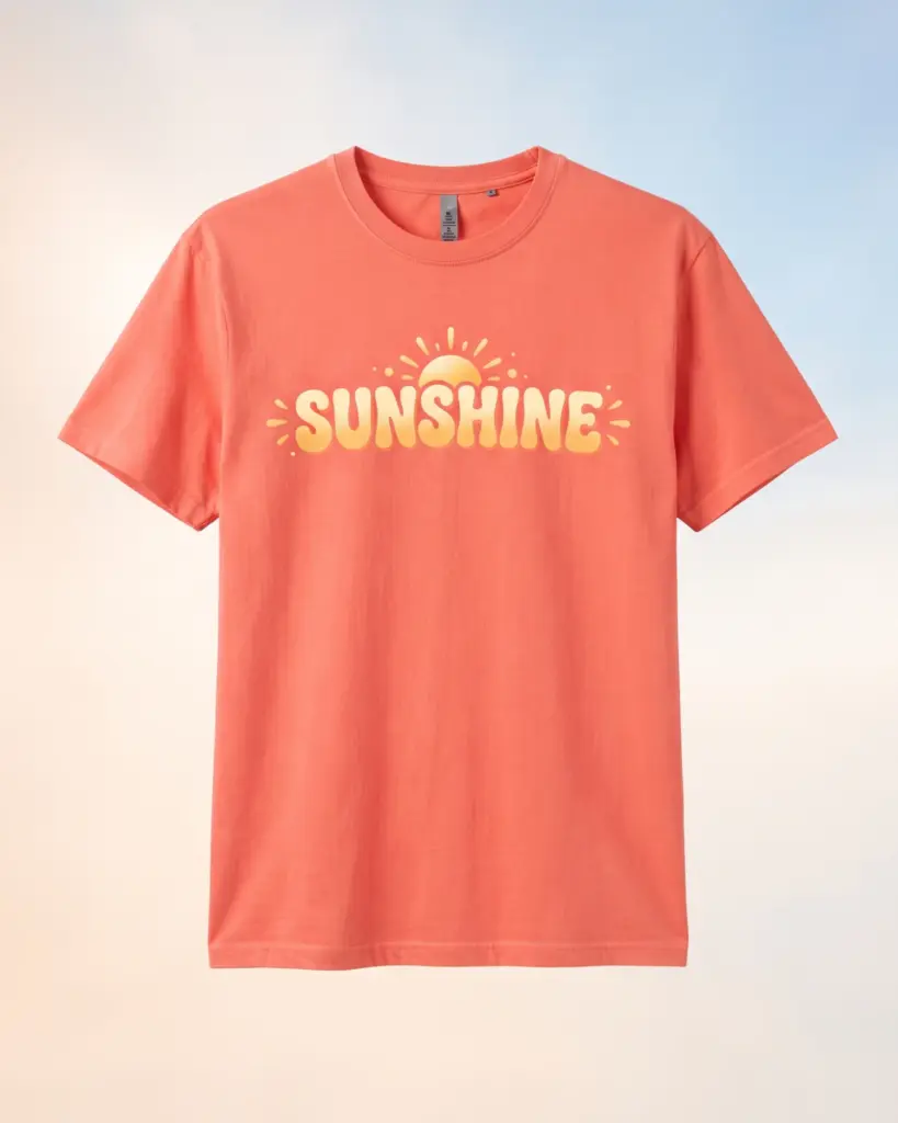 Freshirt Sunshine Tee coral — front