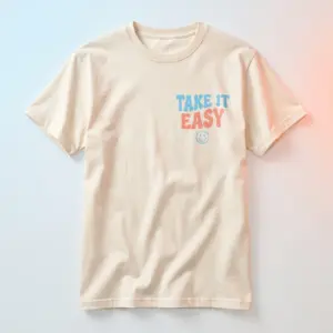 Freshirt Take It Easy Tee cream — front