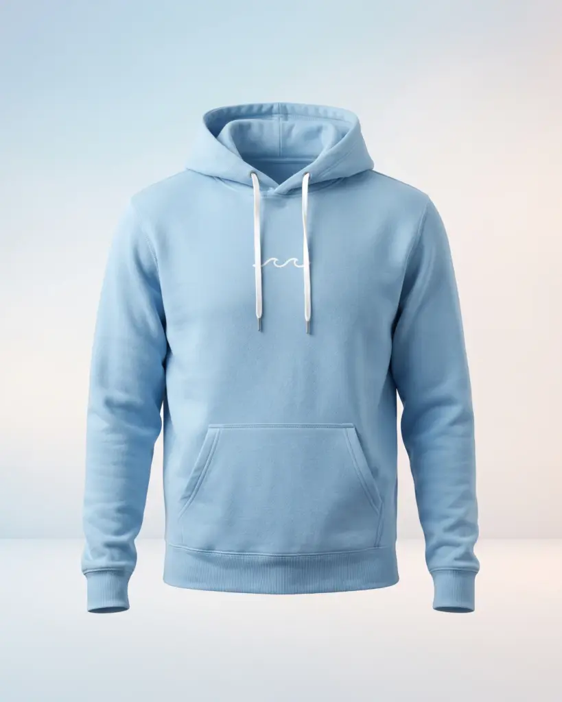 Freshirt Wave Hood sky-blue — front