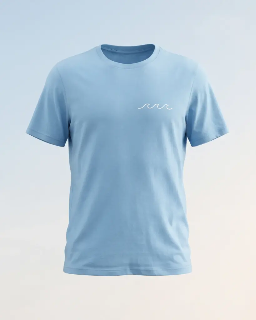 Freshirt Wave Line Tee sky-blue — front